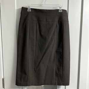 Size 14 brown, professional, knee length pencil skirt.